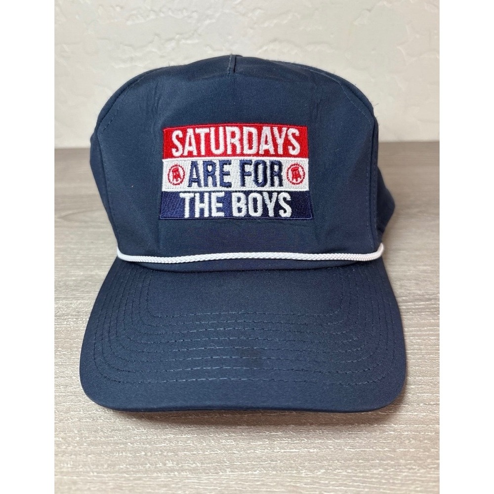 Barstool Sports Saturdays Are For The Boys Imperial Navy Blue Rope Snapback Hat
